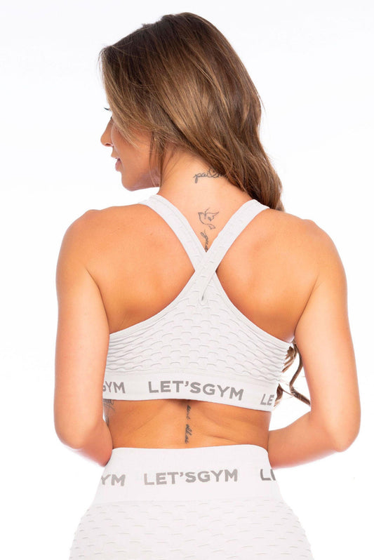Flawless Seamless Sports Bra - White - Usay Buy