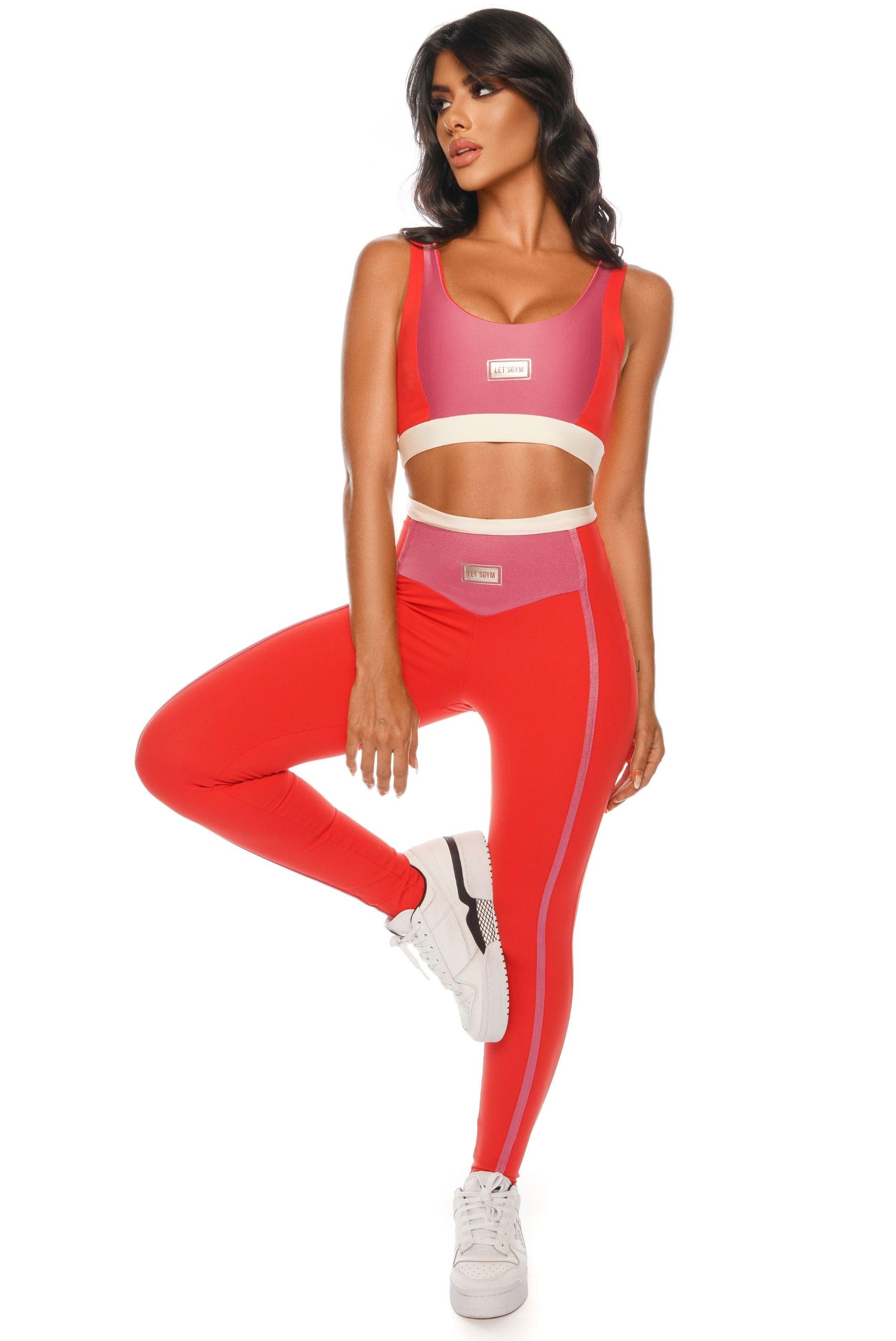 Refresh Sports Bra - Red - Usay Buy 