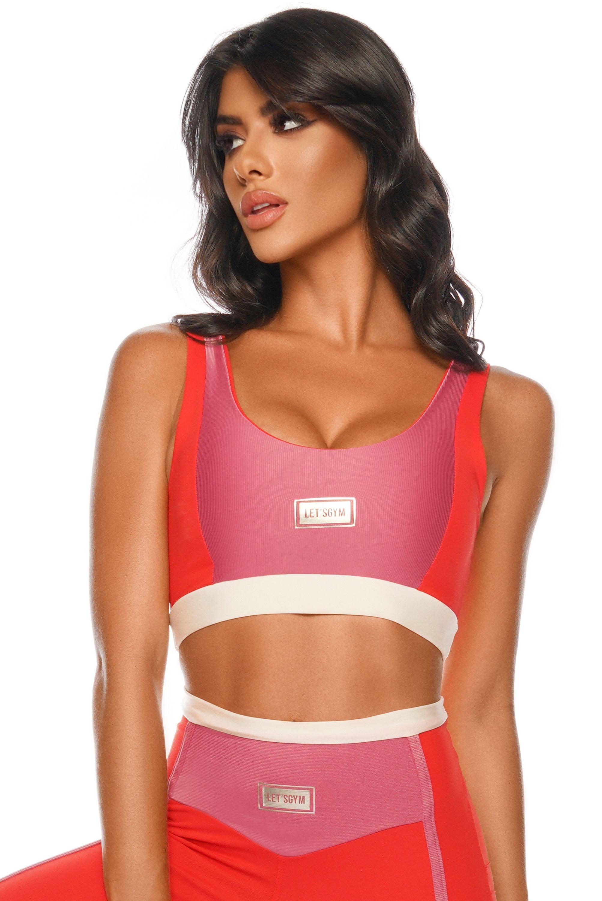 Refresh Sports Bra - Red - Usay Buy 