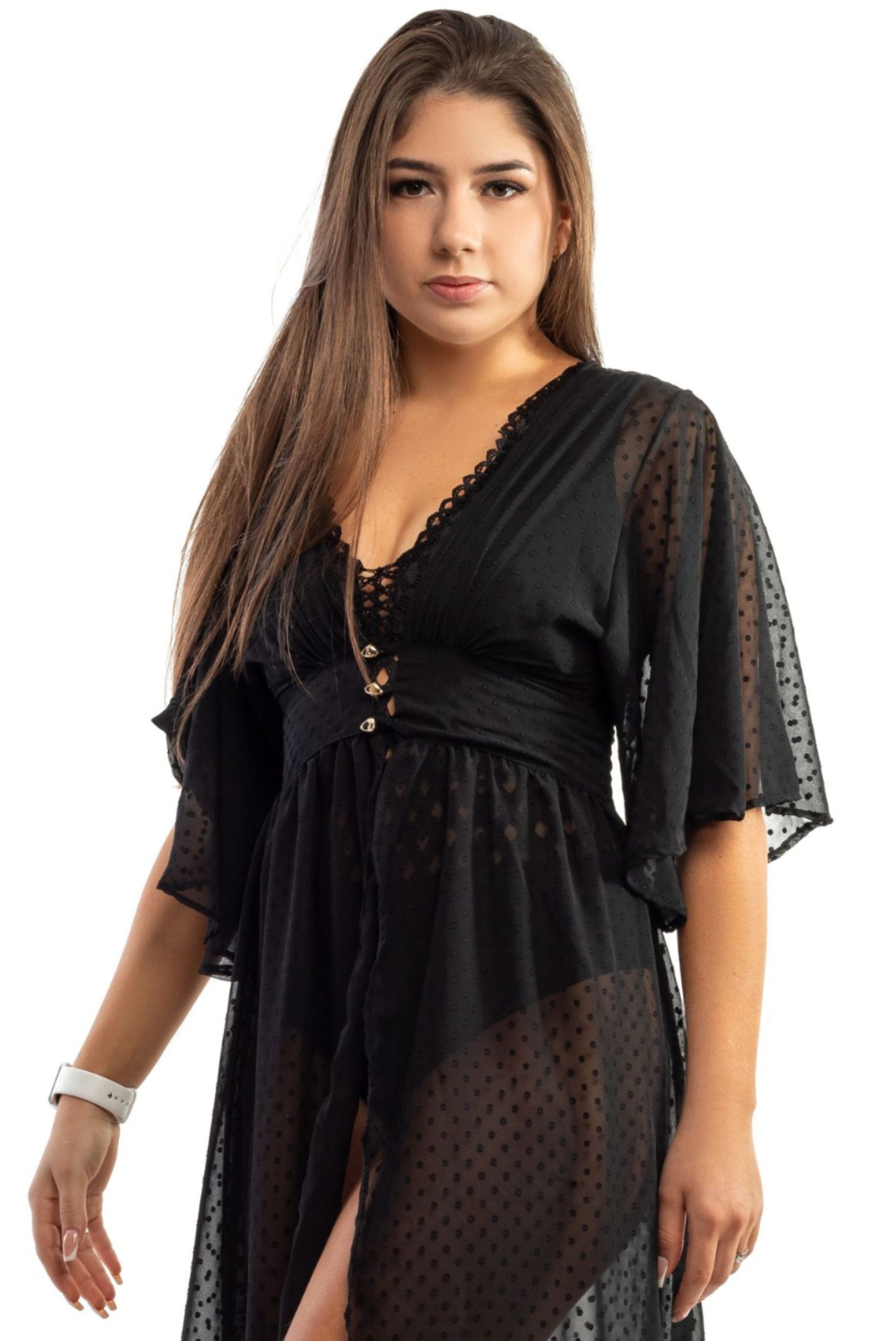 Summer Romance Brazilian Dress Cover Up - Black - Usay Buy 