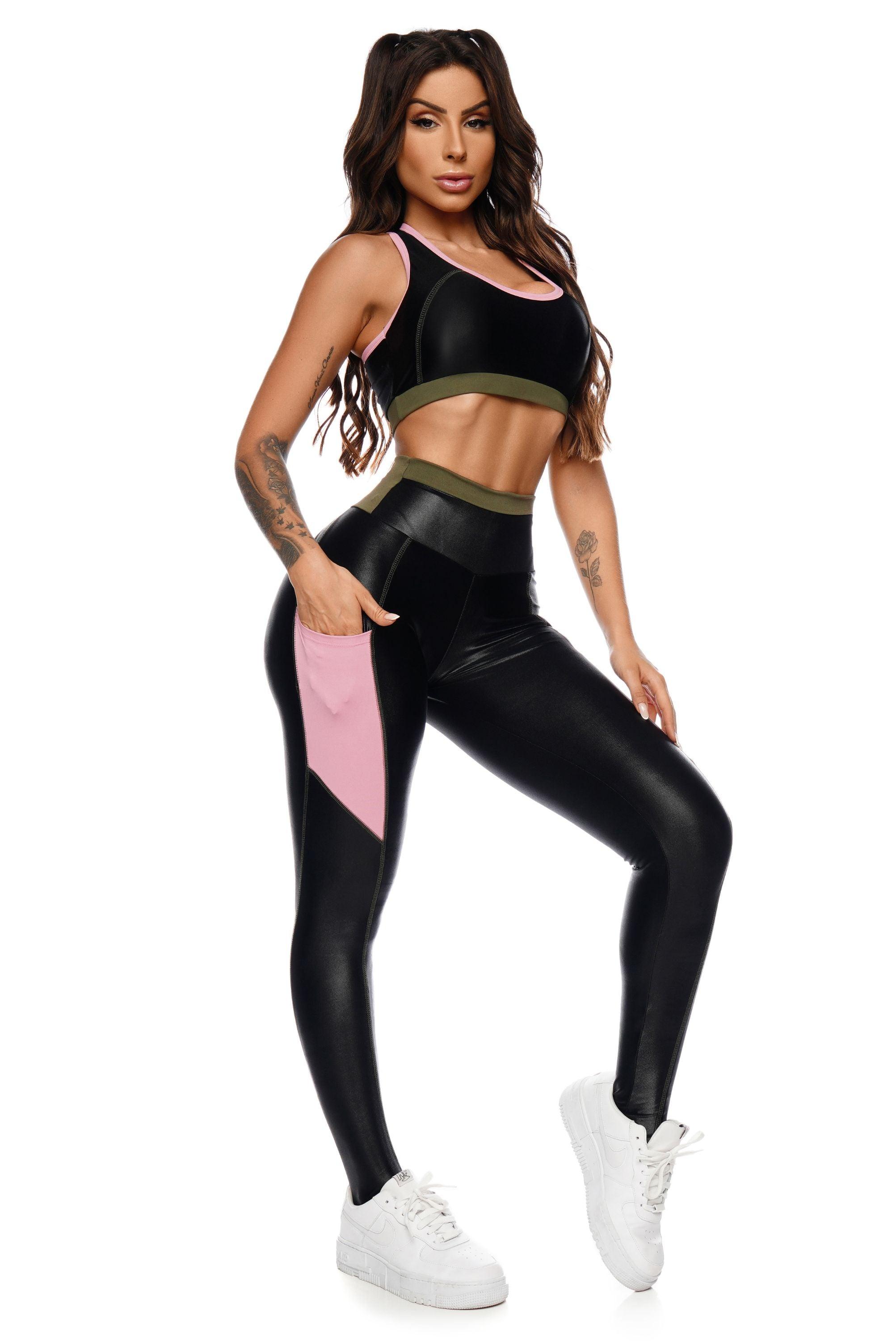 Match Legging - Black & Green - Usay Buy 