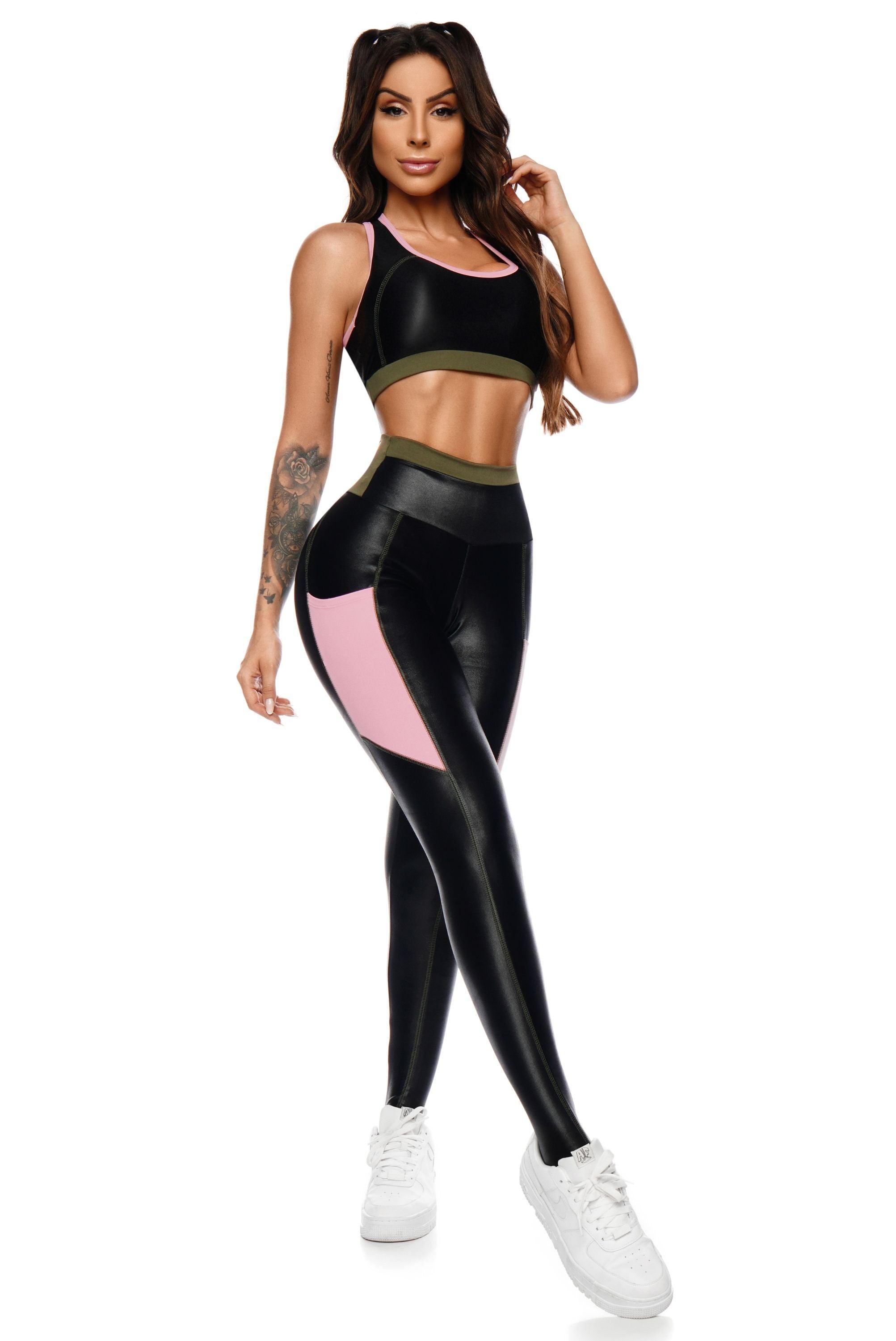 Match Legging - Black & Green - Usay Buy 