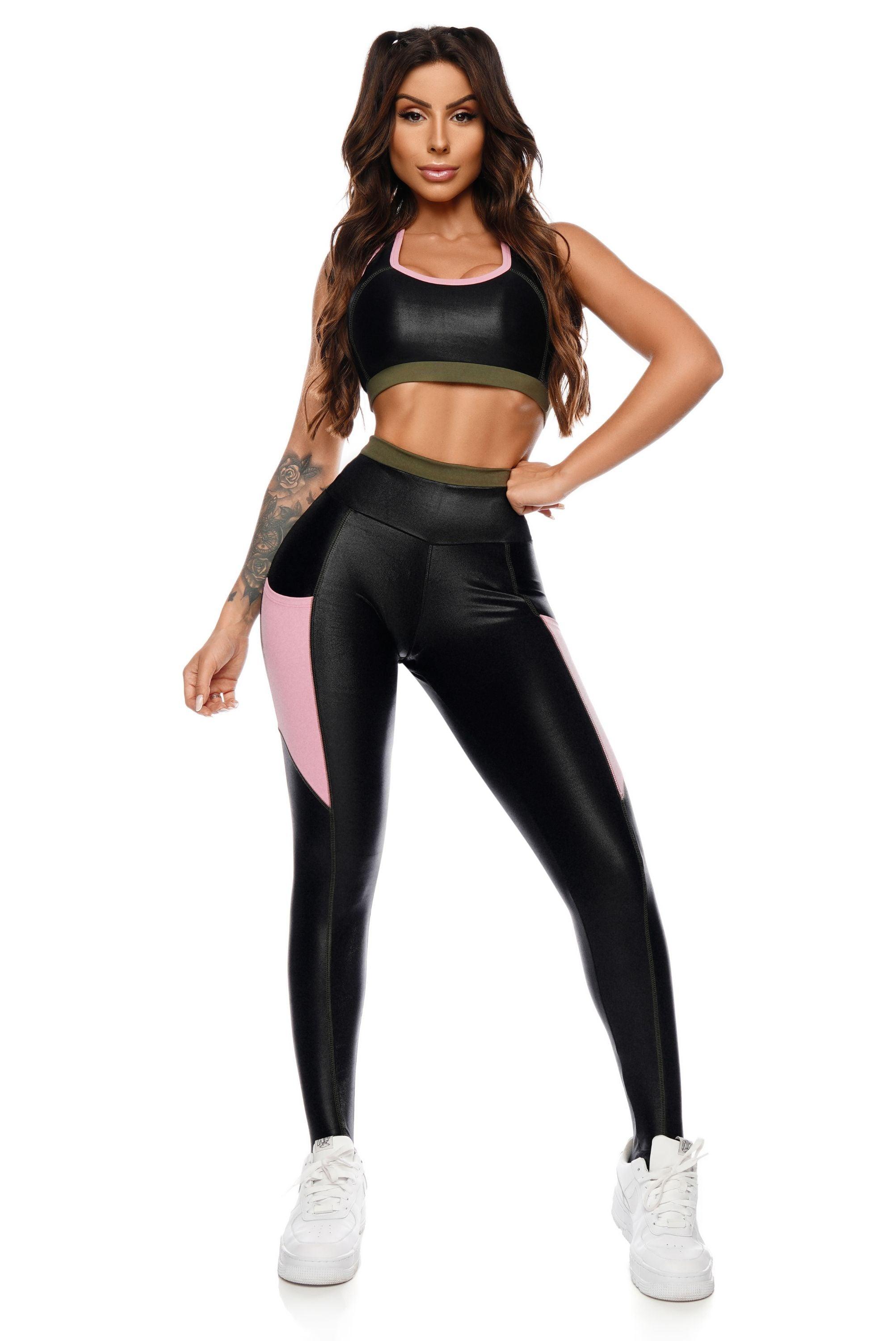 Match Legging - Black & Green - Usay Buy 